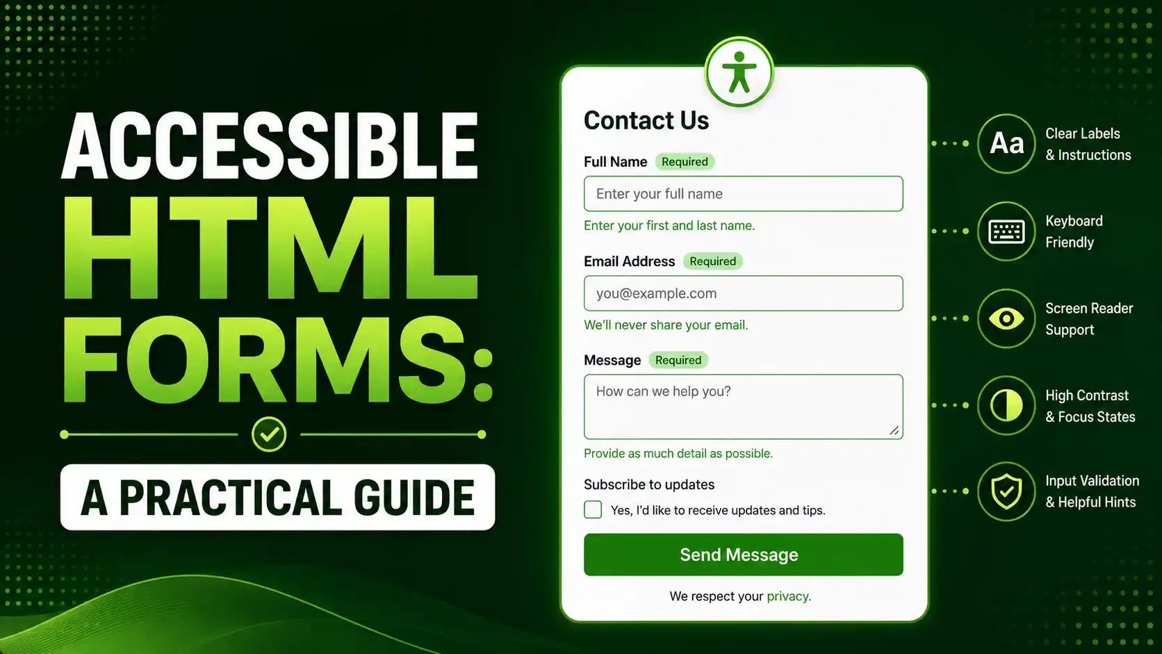Accessible HTML Forms: A Practical Guide
