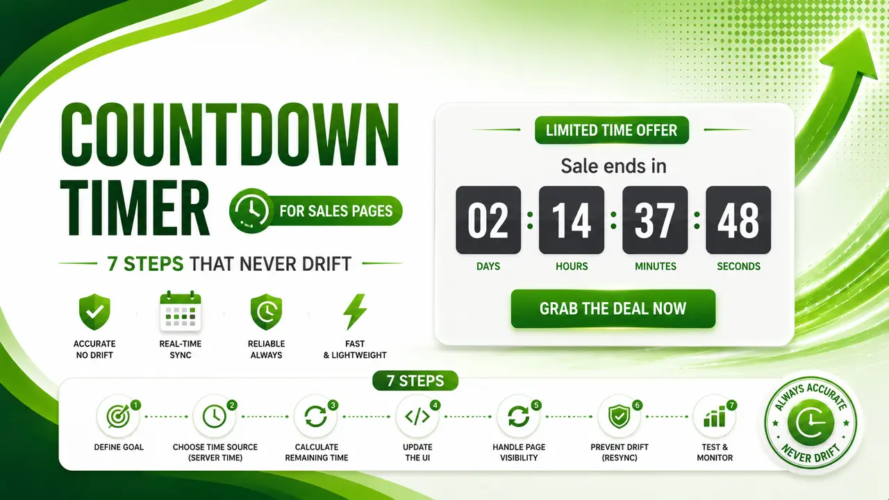 Countdown Timer for Sales Pages: 7 Steps That Never Drift