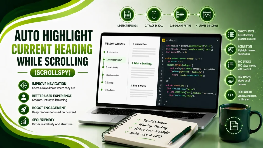 highlight current heading scrolling