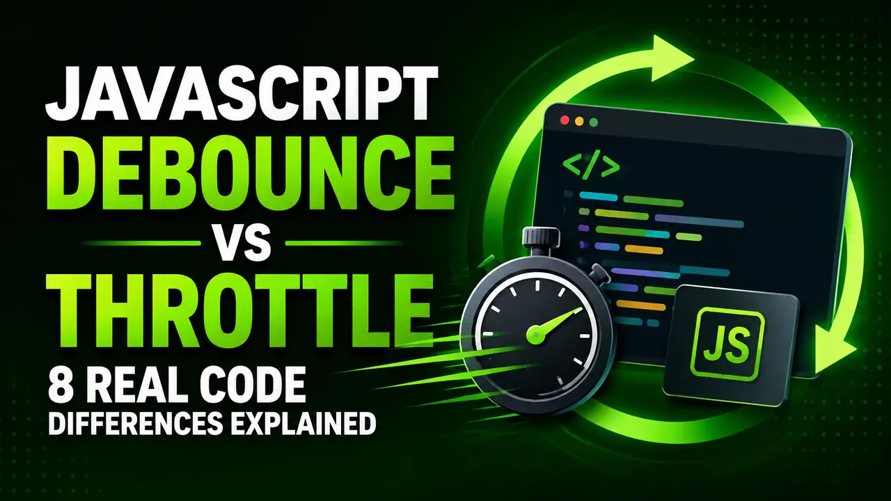 JavaScript Debounce vs Throttle: 8 Real Code Differences Explained
