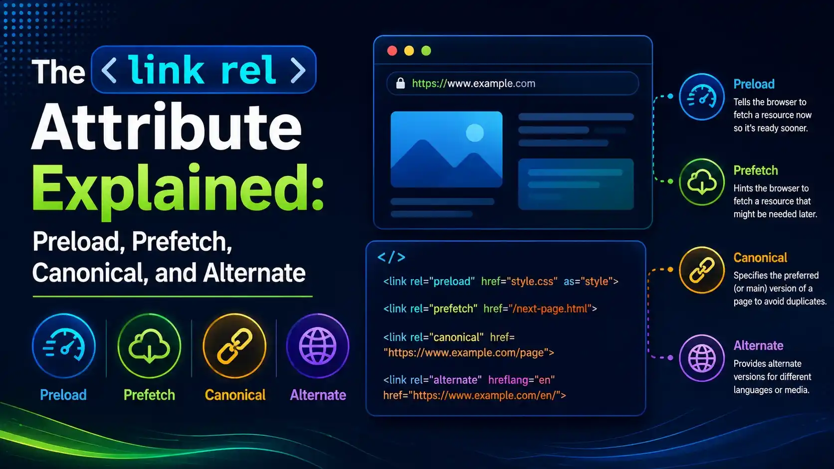 The link rel Attribute Explained: Preload, Prefetch, Canonical, and Alternate