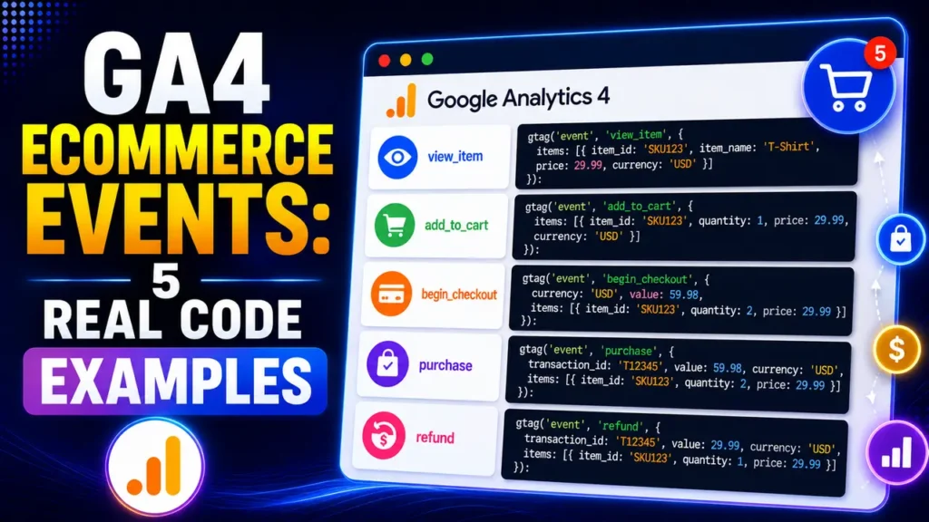 GA4 ecommerce events