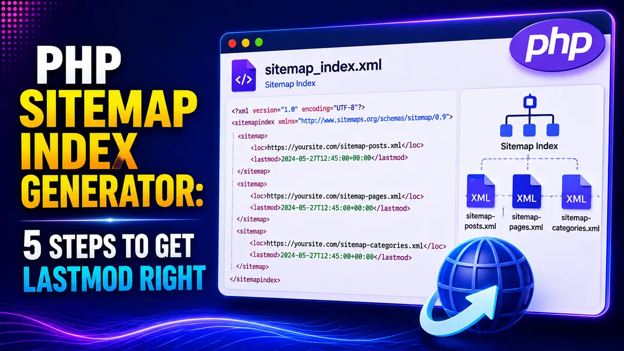 PHP Sitemap Index Generator: 5 Steps to Get Lastmod Right